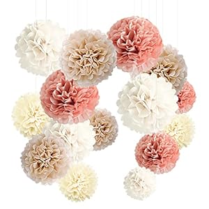 YBwanli 20er seidenpapier pompons,Pompons Deko,hochzeitsdeko vintage,deko hochzeit,deko geburtstag,deko gartenparty,deko…