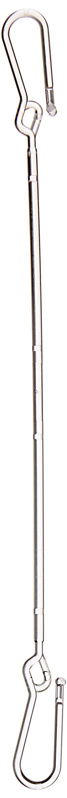 Kinter 220312-K50 Double"C" Hook, Both Ends Locking, 12" Long, Clear (Pack of 50)