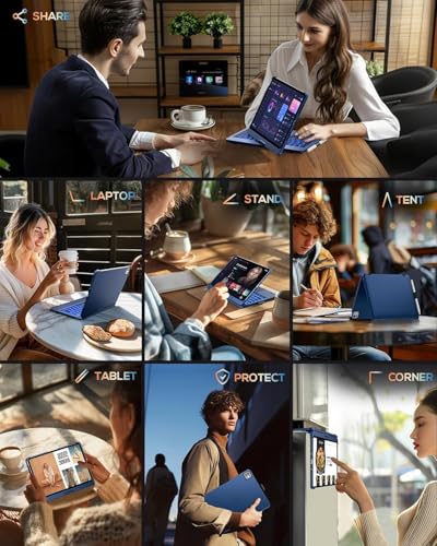 Image of typecase Touch Keyboard for iPad Pro 11 (M5 /M4) with Multi-Touch Trackpad, 11 Colors Backlit, 360 Rotatable Case, Pencil Holder- Midnight Blue'26 (* NOT for Pro 11 (M2), A16(11th), Air 11 (M3 /M2))