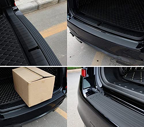 JZK 90cm Black rubber rear bumper protector strip, back bumper protector guard, car trunk door sill protector strip, anti-scratch protection bar for car rear bumper