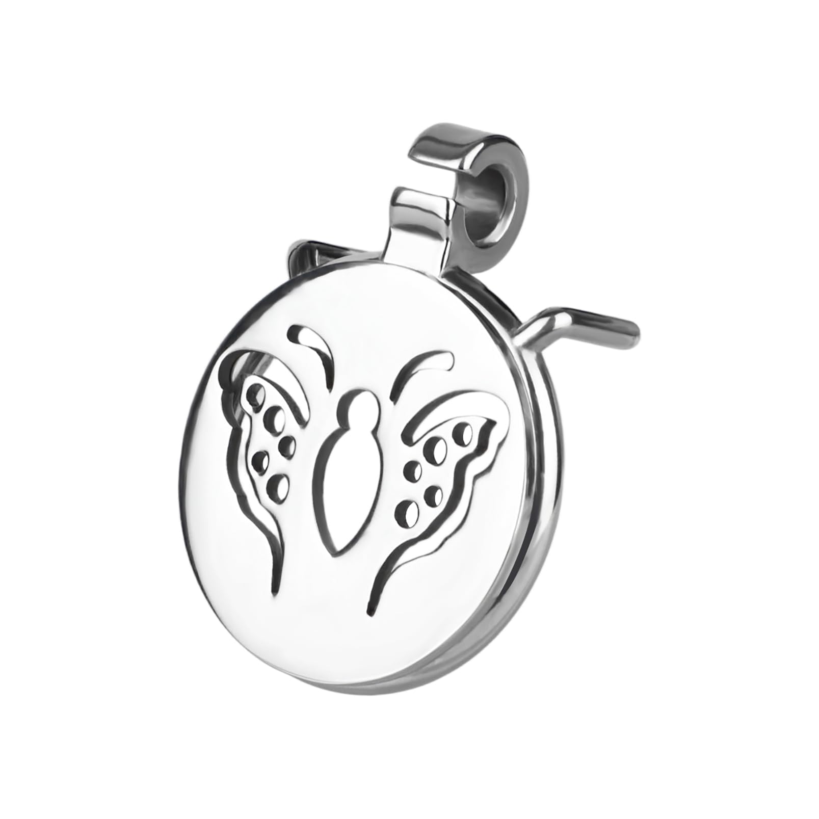 Jaula de castidad de acero inoxidable con diseño de mariposa para hombres con cerradura oculta y anillo base, dispositivo de castidad masculino de placa plana (45mm+Belt)
