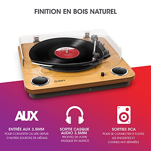 ION Audio Max LP – Platine Vinyle de Conversion avec Trois Vitesses et Enceintes Stéréo, Sorties USB et RCA – Finition… - Les Beatles, Paul McCartney, John Lennon, RIngo Starr, George Harrison ION Audio Max LP – Platine Vinyle de Conversion avec Trois Vitesses et Enceintes Stéréo, Sorties USB et RCA – Finition… – Image 3