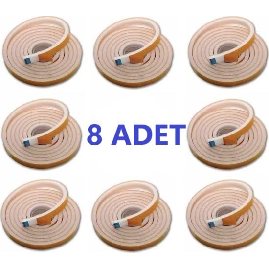 Nistabolje 8 Adet Yapışkanlı Pencere Bandı Isı Yalıtım Süngeri (5 METREX8)