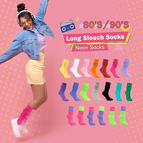 American Trends Winter Knee High Slouch Socks for Women Soft Extra Long Scrunch Sock Slouch Boot Socks4
