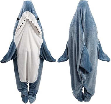 Shark Blanket, Shark Pajamas Adult, Shark Sleeping Bag for Adult L