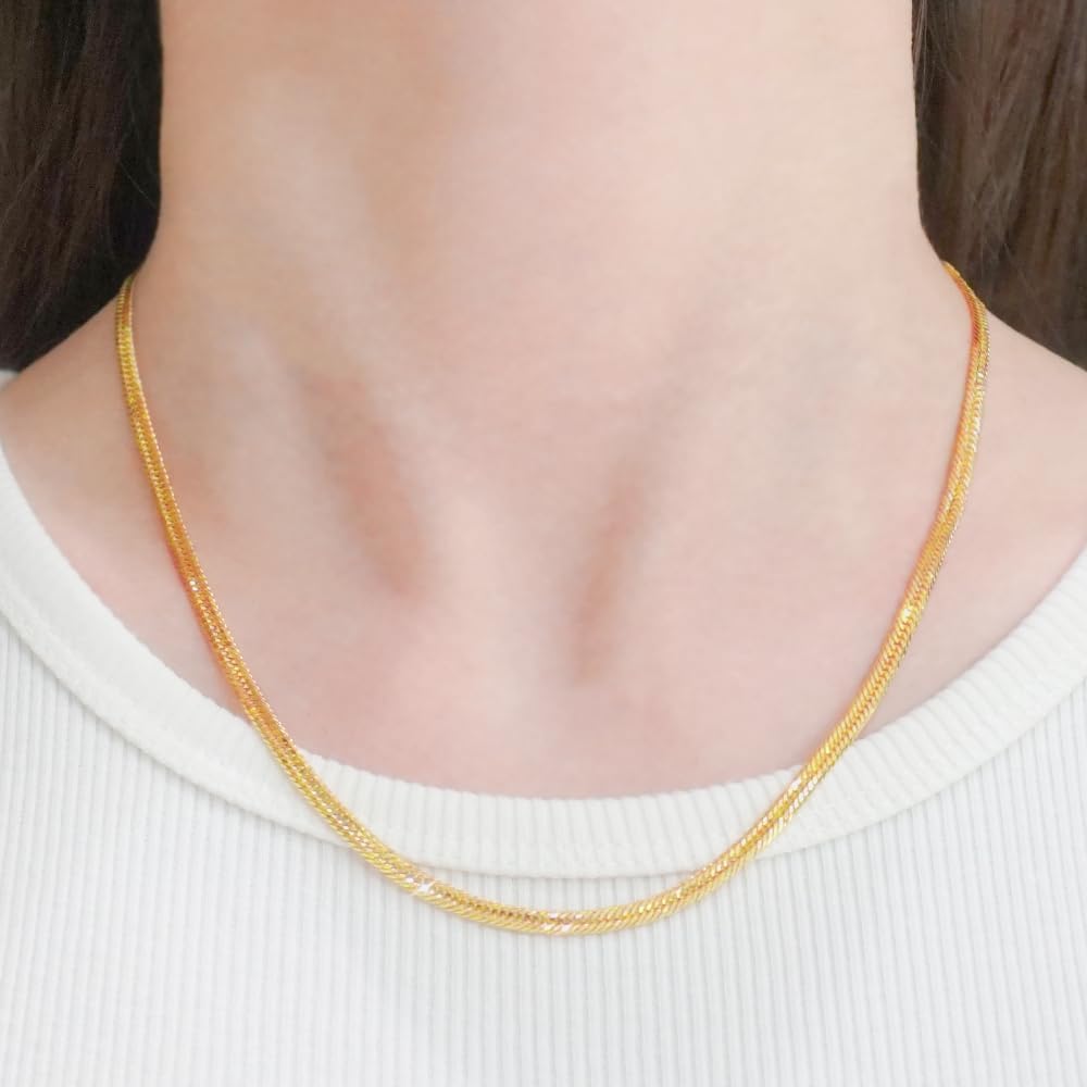 Amazon | [APRE] 喜平 ネックレス K18 トリプル 12面 45cm 11g