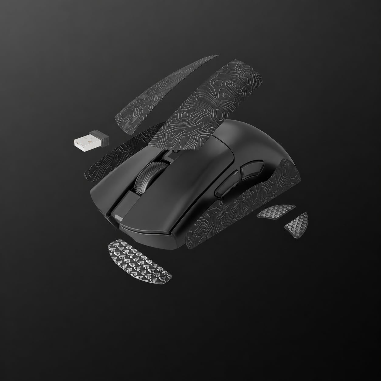 Genesis Zircon 880 Mysz do gier bezprzewodowa kabellos Czarna, 12000 DPI mysz do gier bezprzewodowa, PixArt PAW3311, tryb trójzakresowy, mysz E-Sport 64g, Glasskates, Kailh Optical, 6 przycisków, do