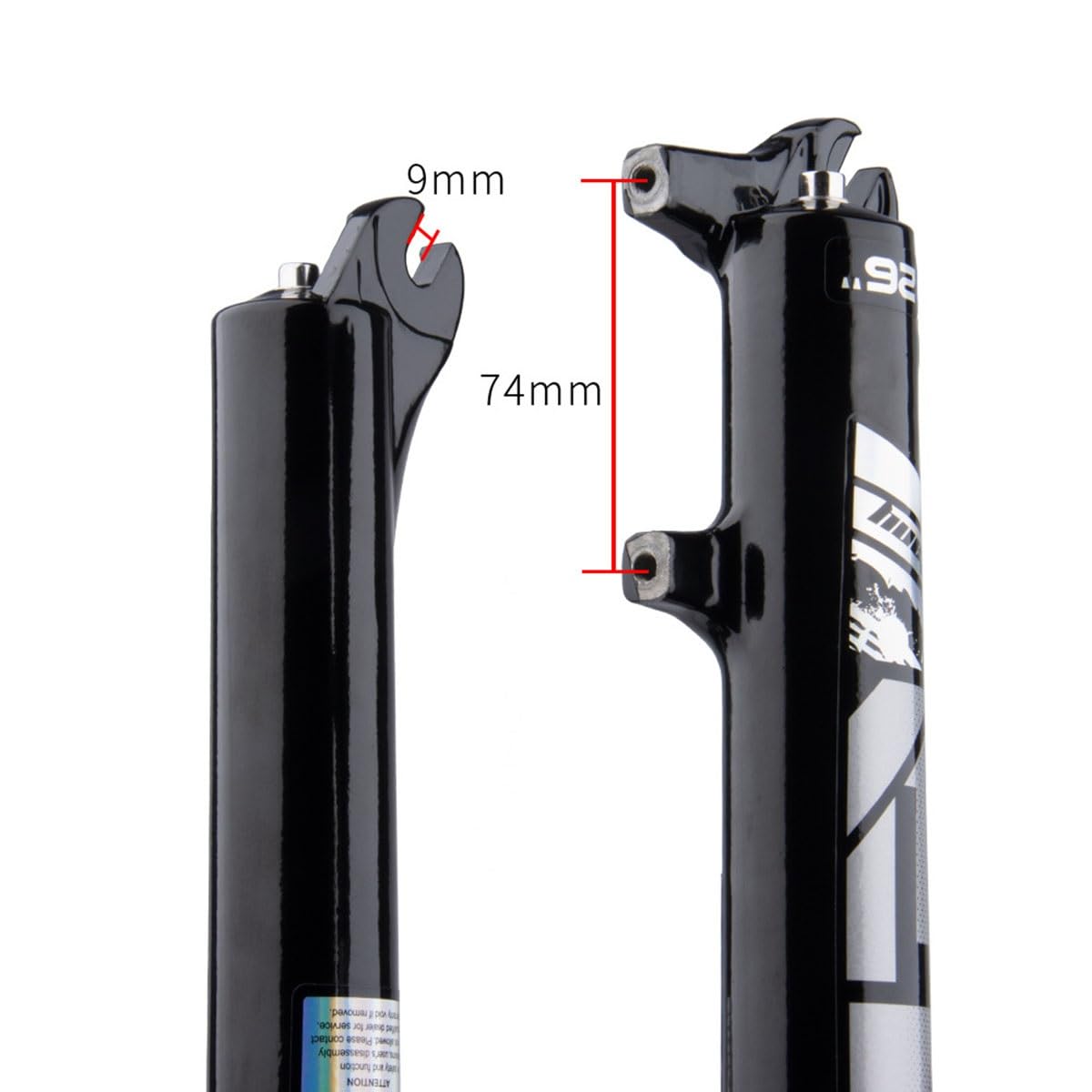 Zawieszenie pneumatyczne 26/27,5/29" widelec pneumatyczny do roweru górskiego z skokiem sprężyny 100 mm, rura stożkowa 1-1/2", ręczna blokada MTB, hamulec tarczowy QR 9 mm, XC AM widelec rowerowy