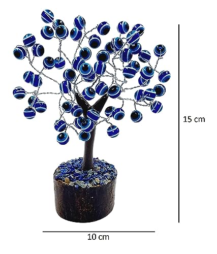 Image of Evil Eye Tree Home Decor House Decoration Items for Living Room, Drawing Room Side Table Decore (60 Beads)