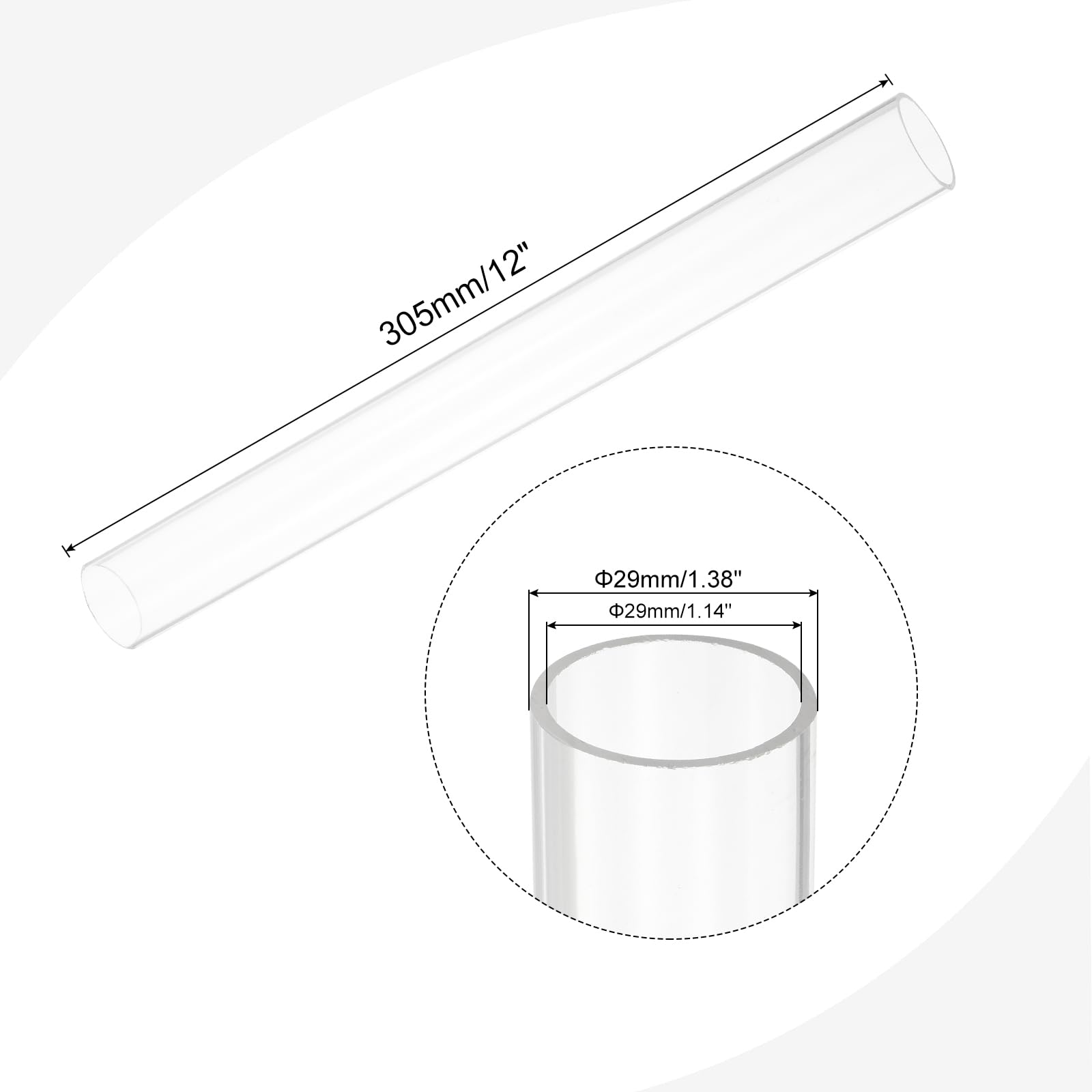 TA-VIGOR Tuyau rond rigide en PVC de 152 mm x 160 mm x 0,33 m de long, canal droit à fort impact pour décoration à faire soi-même, système de refroidissement d'eau, aquarium TA-VIGOR Tuyau rond rigide en PVC de 152 mm x 160 mm x 0,33 m de long, canal droit à fort impact pour décoration à faire soi-même, système de refroidissement d'eau, aquarium