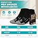 Nolunt Diabetic Socks for Men,4 Pairs Low Cut Bamboo Viscose Wide Mens Diabetic Socks Size 6-9(Black-Large)