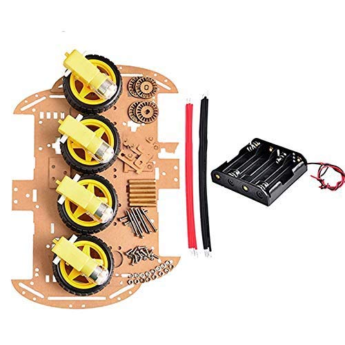 Reland Sun 4WD Robot Motor Smart Car Chassis Kits With Speed Encoder For Arduino 51 M26 DIY Education Robot Smart Car Kit Diy Electronic