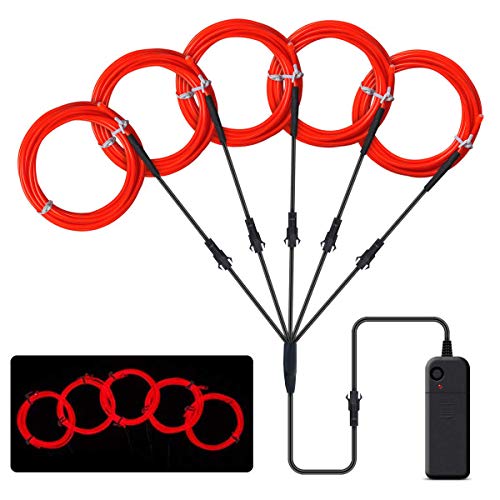 Satisfied 5 X 1 M Neon Illuminazione El Wire Cavo Neon Corda Luce Flessibile Neon Luce Per Feste Di Natale Fai Da Te Rave Party Halloween Costume