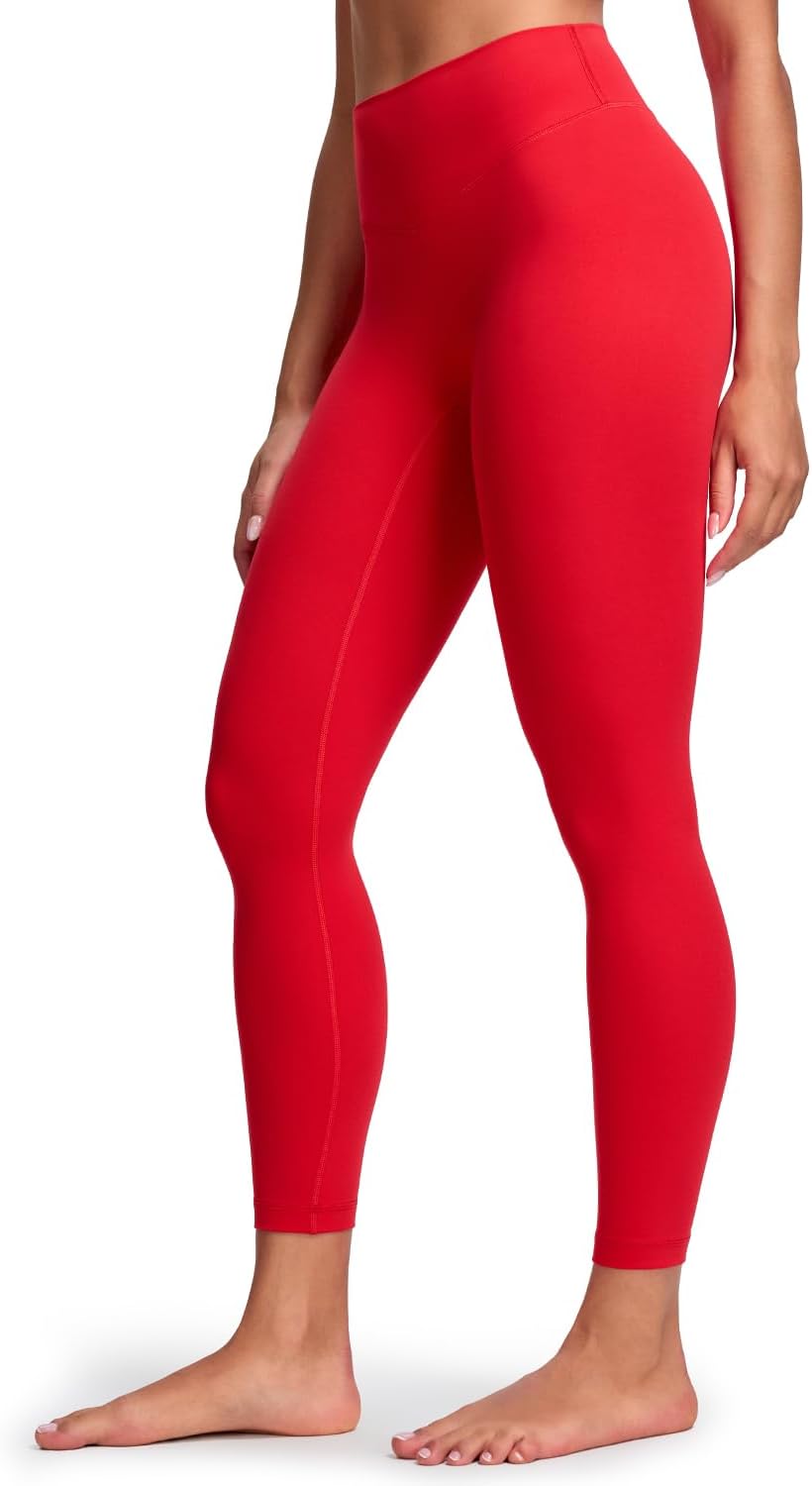 HeyNuts Bold V-dip Back No Front Seam Leggings 25'', Light to Medium Support, Butt Lifting High Waisted 7/8 Yoga Pants