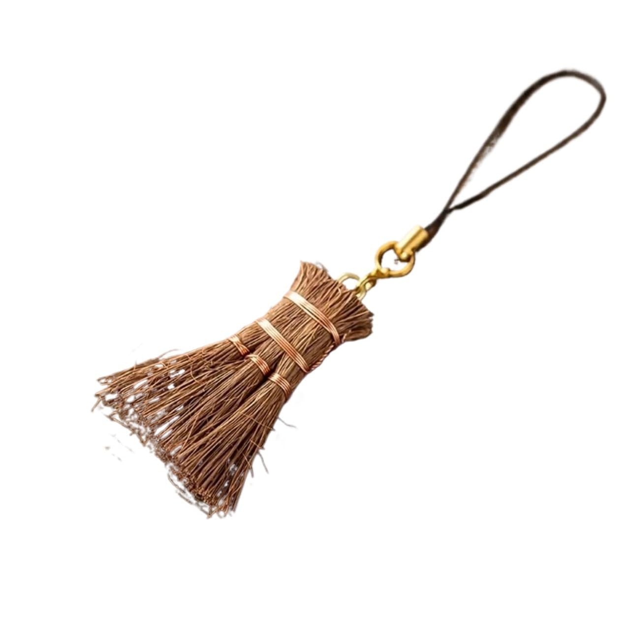 Palm Broom Traditional Tea Cleaning Brush Natural Handmade Palm Hair Vintage Mini Whisk Broom Pot