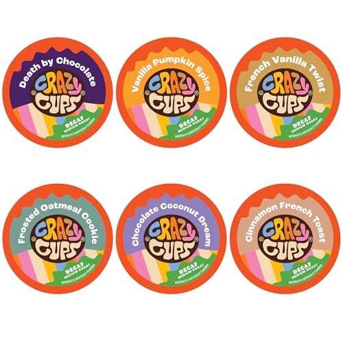 Crazy Cups Decaf Flavored Coffee Variety Pack 24...