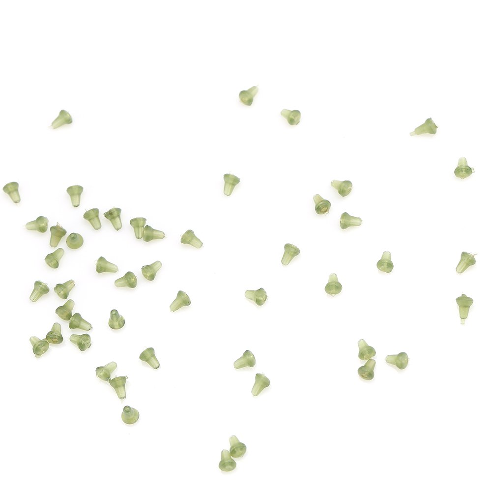 50PCS Fishing Bait Stops with Fishing Bobber Stopper for Fishing Tackle Accessory(Green)