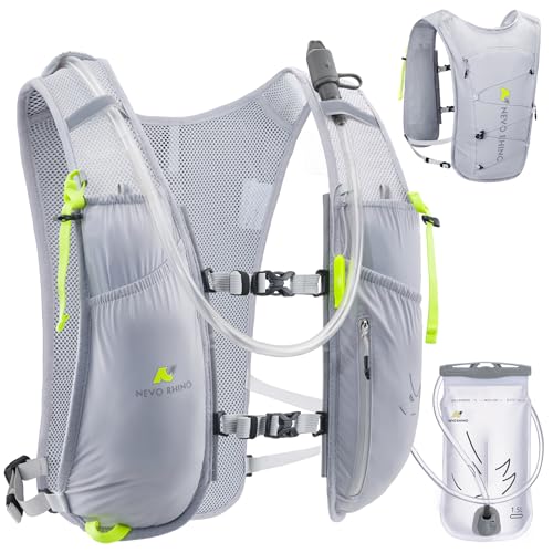 Image of N NEVO RHINO 5.5L Running Vest for Women Men, Lightweight Hydration Vest with 1.5L Water Bladder, Breathable Water Backpack for Hiking Marathon Running
