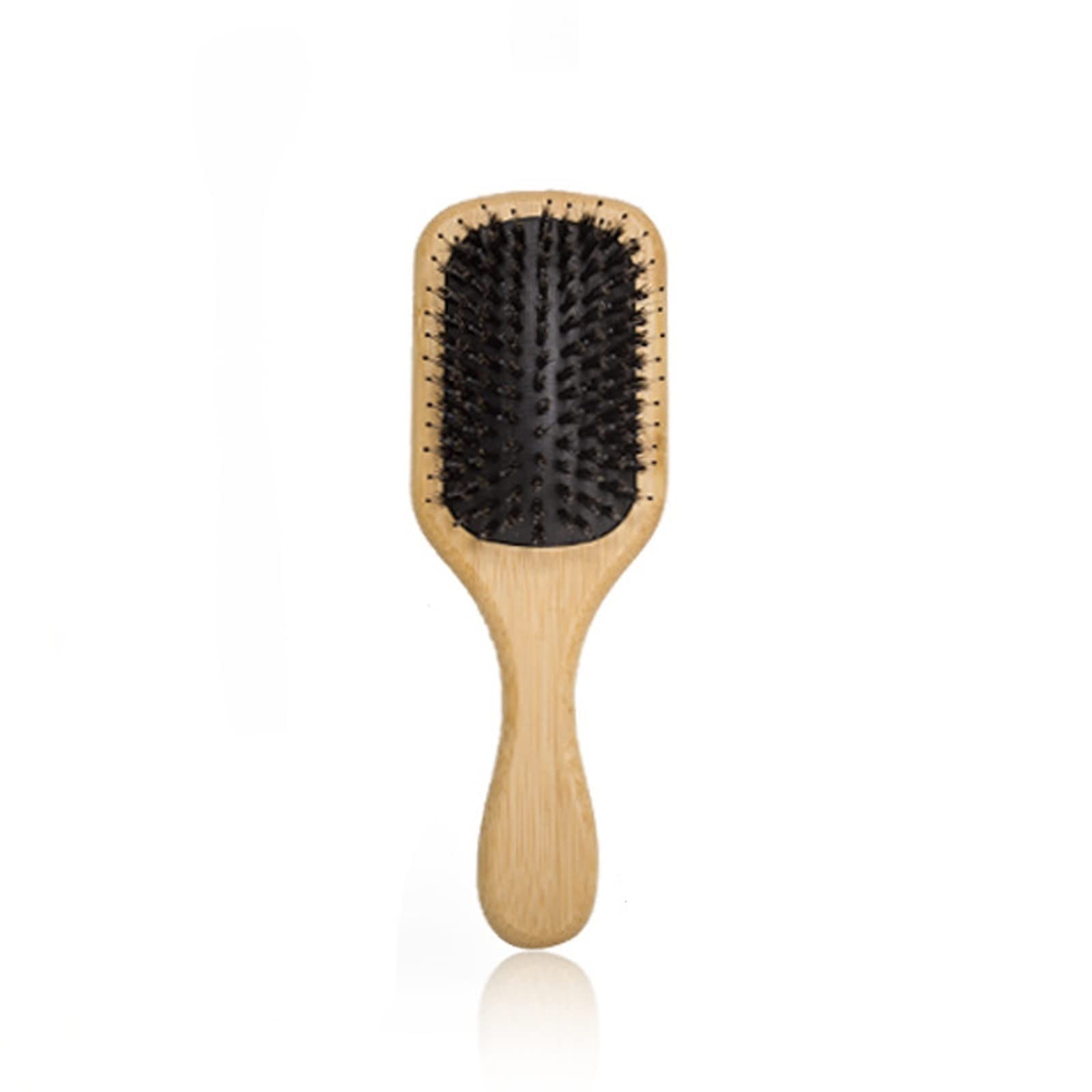 Cepillo for el cabello, desenredador de paletas de bambú, cepillos for desenredar el cabello for mujeres, hombres, niños, agregar brillo, alisar el cabello, peine, cepillo de cerdas de jabalí for cabe