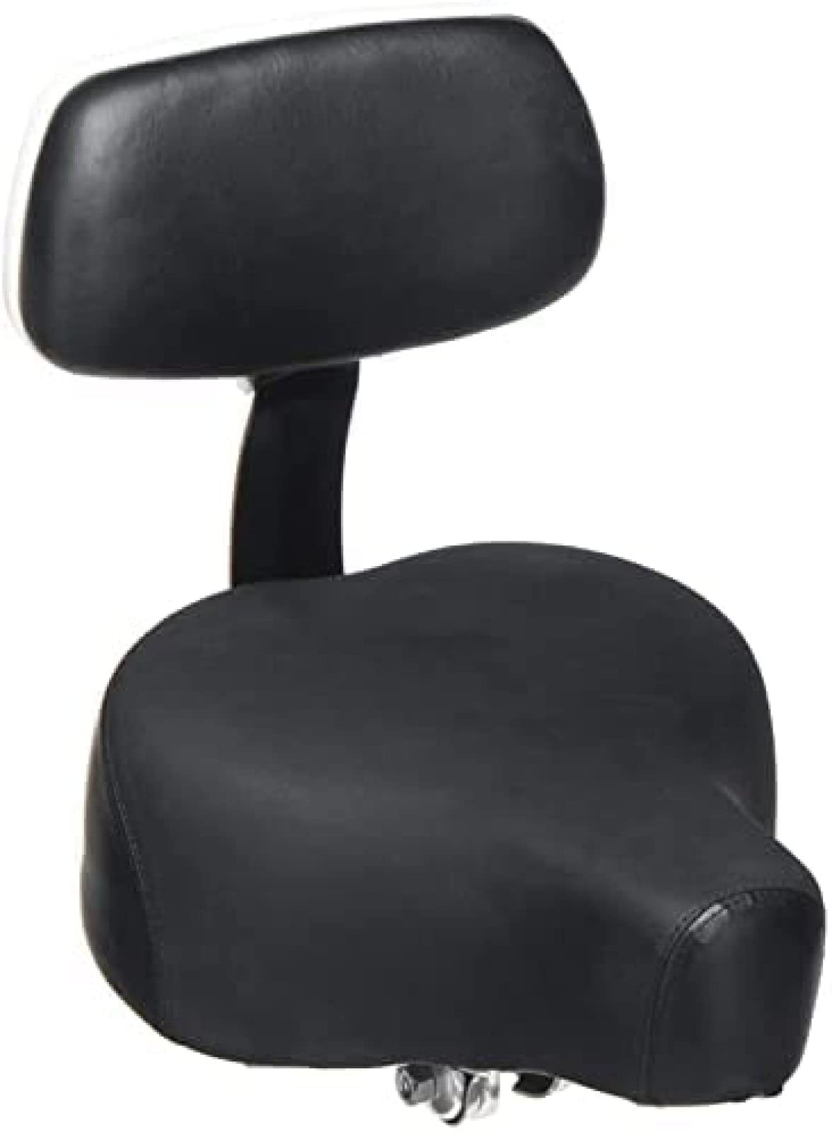 Selle Vélo Confort Extra Large Avec Dossier - Coussin Cuir Souple - Noir