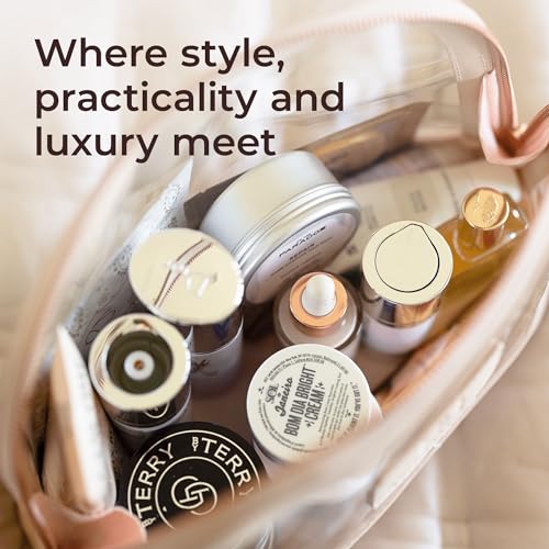 Toiletry Bag - Travel Bag for Toiletries with Vegan Leather & Suede Finish - Durable & Water Resistant With Signature Zip Details - Toiletry Bag for Women4