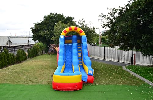 JumpOrange Inflatable Bounce House Slide Circus Bouncy Commercial Grade for Kids and Adults Attached Deep Pool Wet Dry Outdoor Indoor Use for Events and Parties 27'L x 10'W x 15'H