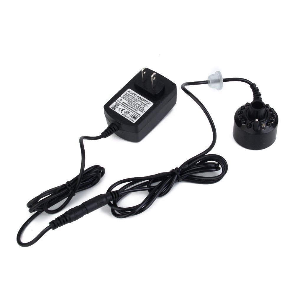 SNOWBIRD ® 12 LED Lamps Mist Maker Fog Machine/Atomizer Fogger/Water Fountain (Black)-image-39
