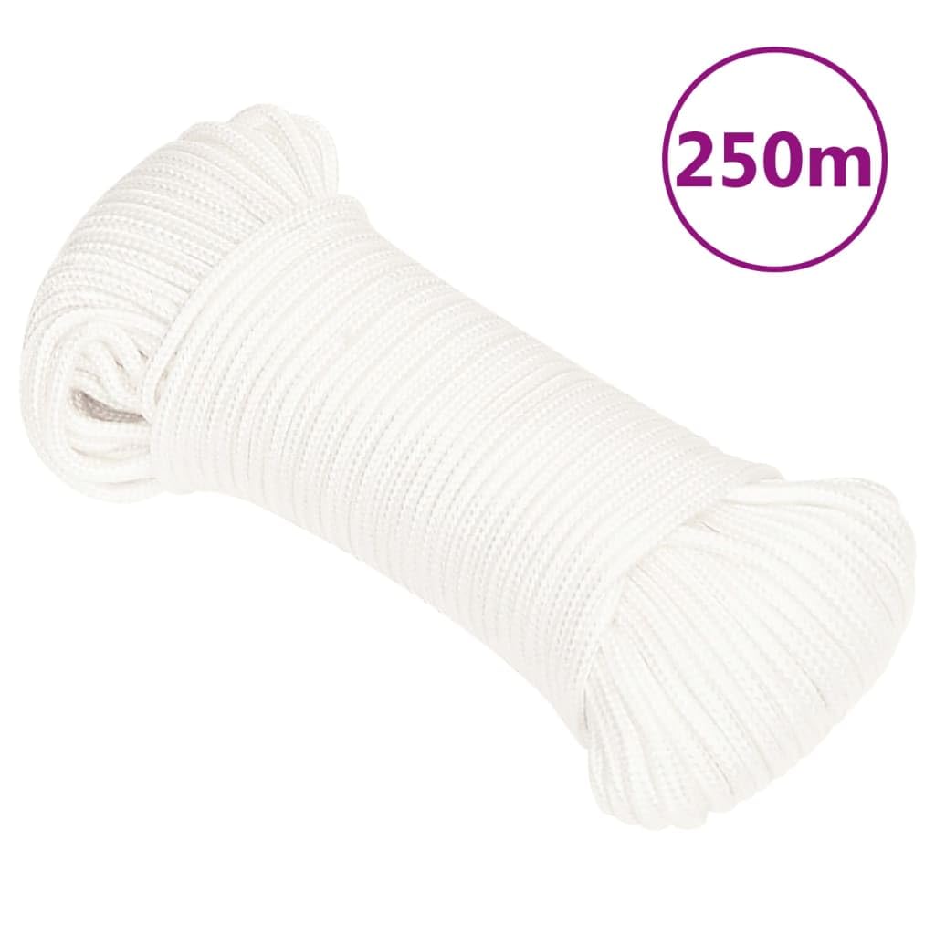PP Seil, Geflochtenes Outdoor Tauwerk, UV-beständig und Abriebfest, Textilseil, Bootsleine, Nylonseil für Landwirtschaft Schifffahrt Camping, 4 mm x 250 m