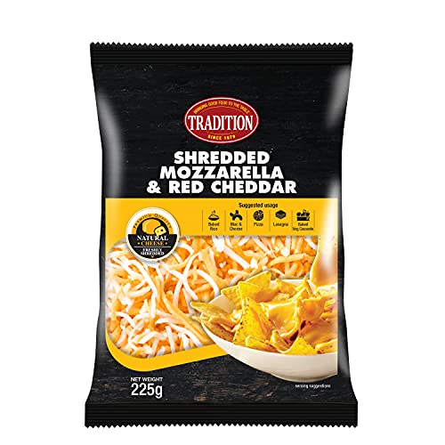 Tradition Shredded Mozzarella & Red Cheddar Cheese | Natural Cheese| 225g