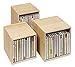 cubix CD-Box bambus, CD-Aufbewahrungs-Boxen aus Holz. Set mit 3 Boxen. Zur Aufbewahrung von bis zu 40 CDs.