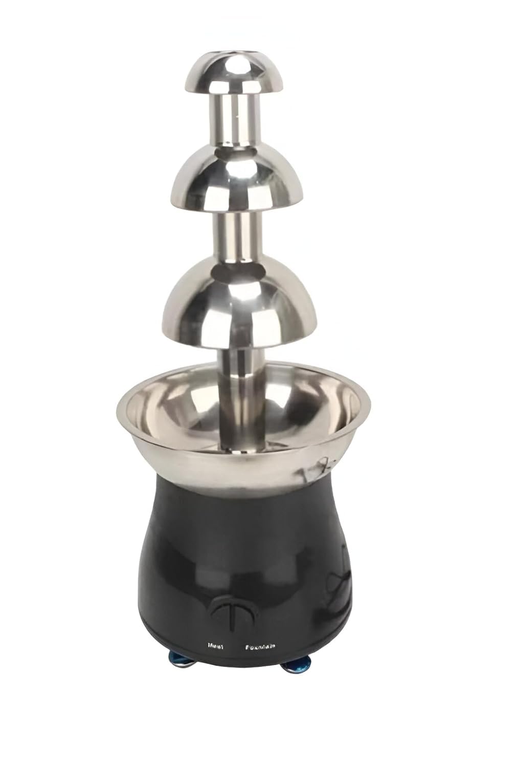 ZAEGO Electric 3 Layer Stainless Steel Melting Black Body Chocolate Fountain Cheese Fondue Tower for Ideal Heavy Duty Use in Hotels, Restaurants, Catering,Cafes Melt Dipping Machine.