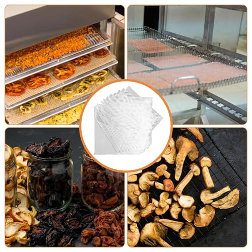 Huitrcrio Silikon Dörrblätter, 10 Stück, Schwarz, Flexibel, Lebensmittelecht, 30 x 30 cm, Obst-Ledertablett, Dörrfolie für Dörrautomat, Hochtemperaturbeständig, Spülmaschinengeeignet – Bild 6