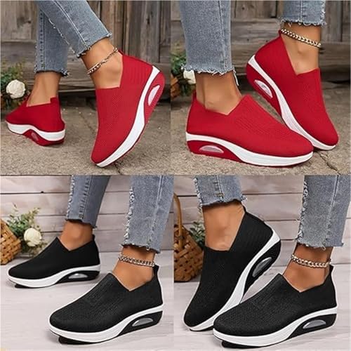 Everwalks Cute Comfy Supportive Shoes, Women Mesh Non-Slip Soft Sole Arch Support Slip On Walking Sneaker4