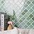 Arabesque Peel and Stick Backsplash for Kitchen, Thicker Design 3D Self Adhesive Wall Tiles, 12"x12" Peel and Stick Wall Tiles, Mix Green 10-Sheet Stick on Tile for Kitchen and Bathroom.