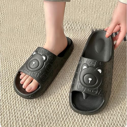 Cute Bear Design Slippers Indoor Cozy Slippers Soft Cartoon Animal House Shoes for Comfort and Relaxation,Sizes 6.5-10
