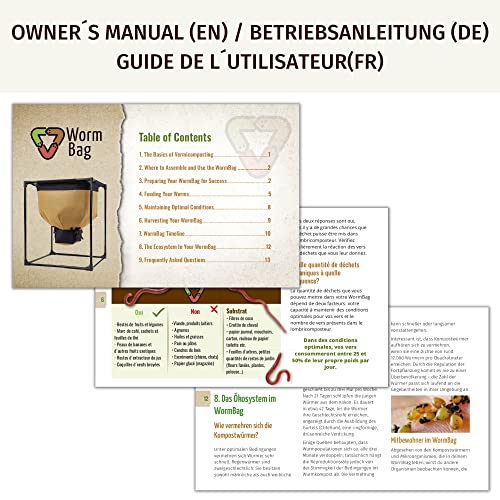 Wurmkomposter WormBag - Wurmkiste mit 150L Fassungsvermögen, braucht trotzdem Nicht mehr Platz als eine Biotonne < 0,5m² - lebende Kompostwürmer & EM Machen aus jedem Komposter Schnellkomposter - Image 6