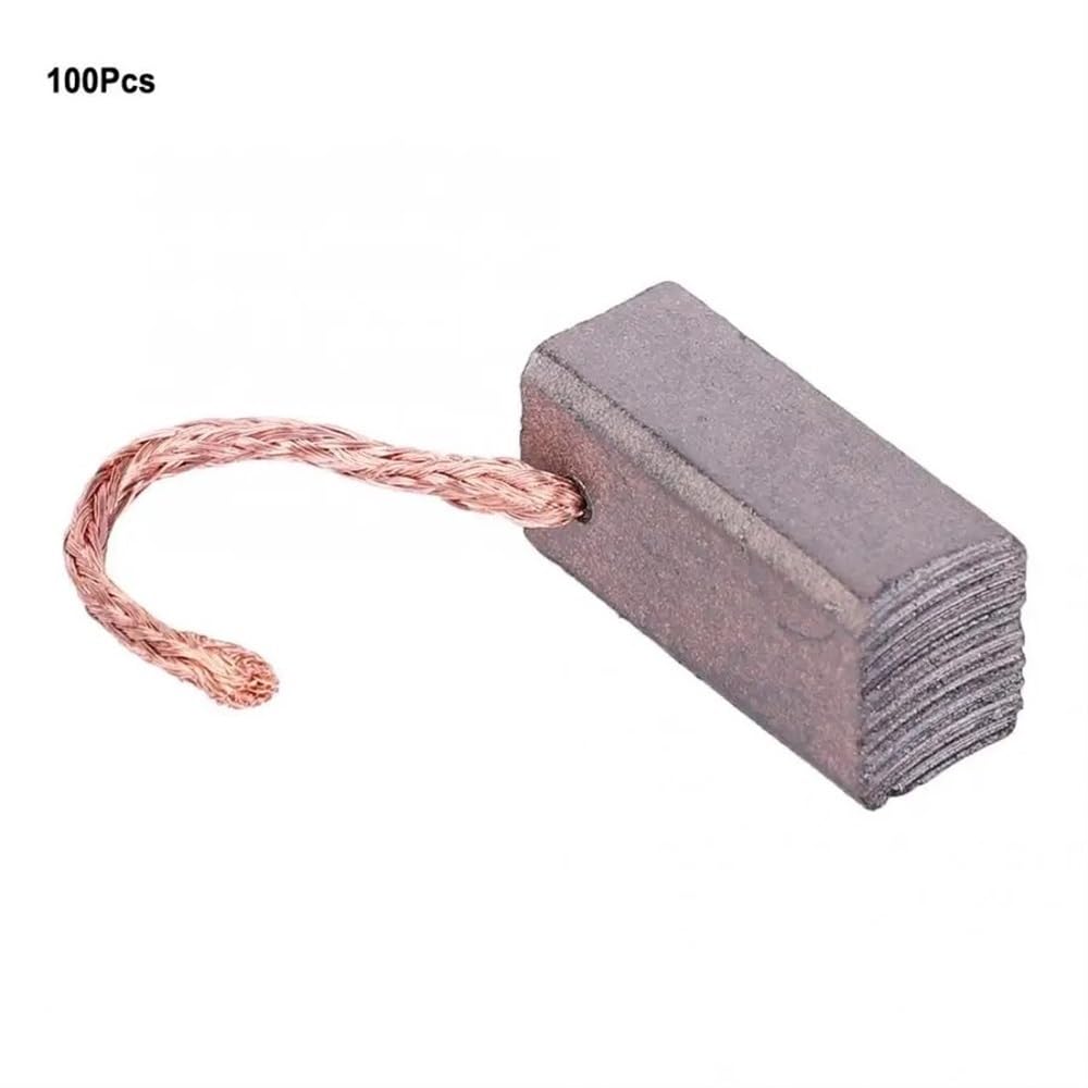 100 Pezzi di spazzole di Carbone for Motori in Grafite e Rame, spazzole for Motori CC for Veicoli elettrici, Kit di Sostituzione 8x10x20 mm