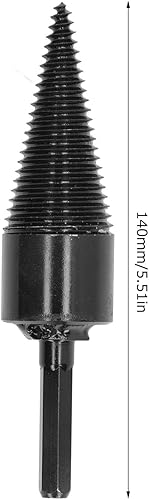 Miniatura 6 de Broca de leña para leña, divisor de troncos de madera, broca de leña, divisor de troncos, cono de acero al carbono, vástago hexagonal, herramienta