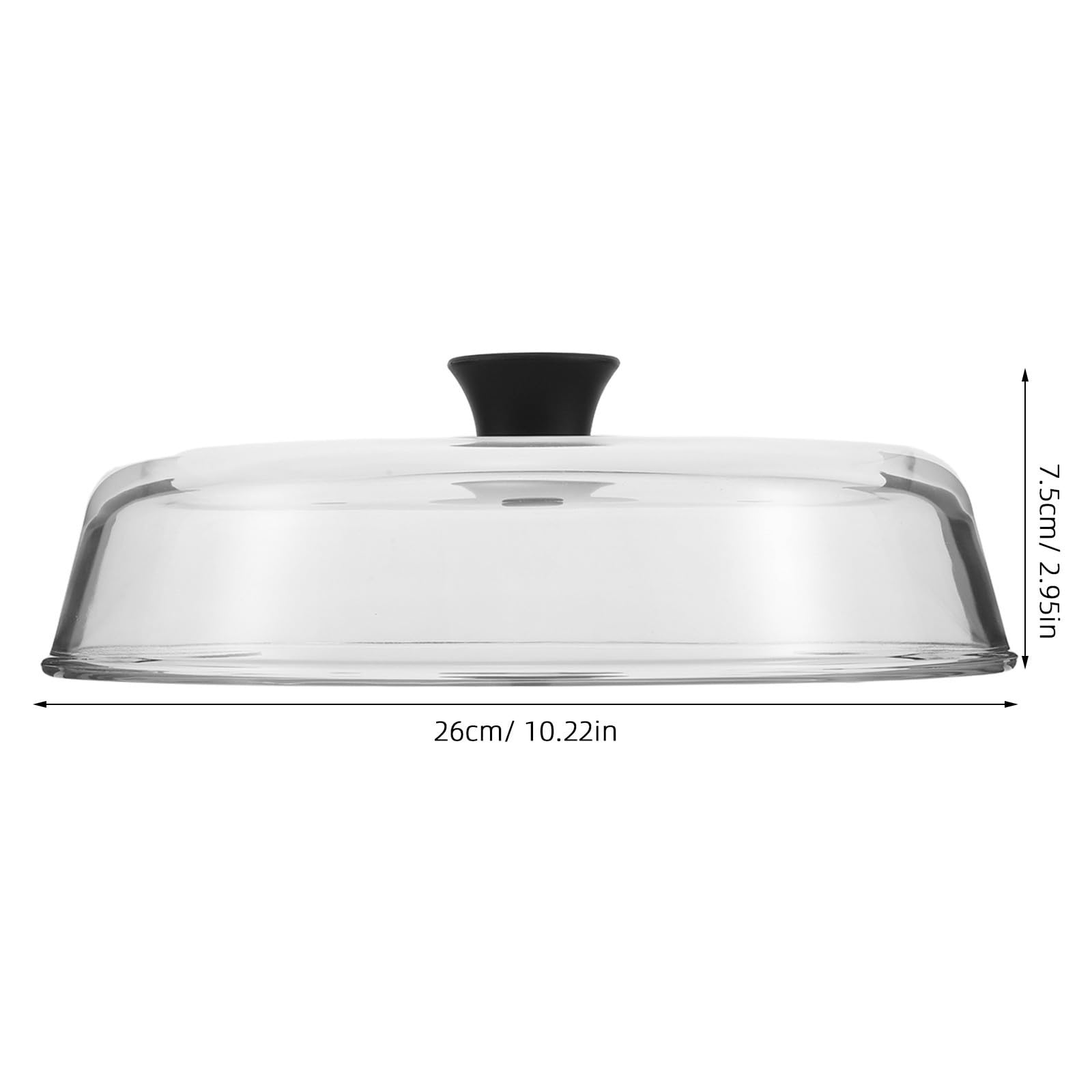GALPADA Tapa Anti Salpicaduras para Microondas de Vidrio de Borosilicato con Ventilación, Forma de Cúpula, Transparente y Apta para Lavavajillas, Adecuado para Cocina y Uso Doméstico