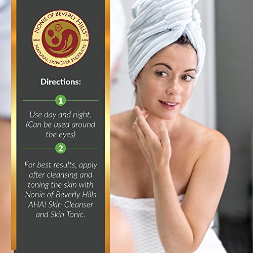 Nonie Of Beverly Hills AHA Brilliant Moisturizer for Normal or Combo Skin with Alpha Hydroxy Acids 100% Vegan and Organic Natural Ingredients USA Made Skin Rejuvenating