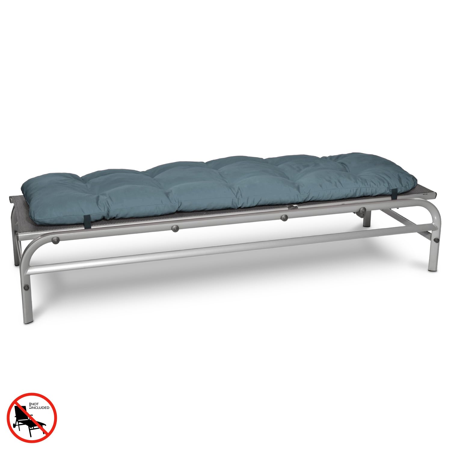 Beautissu Cuscino per Sdraio da Esterno 190x60x8 cm – Cuscino per Lettini Prendisole Blu Tortora Mobili da Giardino ideale in Spiaggia Giardino Balcone – Flair RL