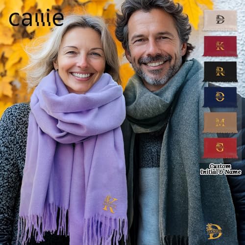 callie Personalized Scarf for Women, Custom Name Soft Warm Winter Shawl and Wrap for Evening Dresses Daily Travel Office2