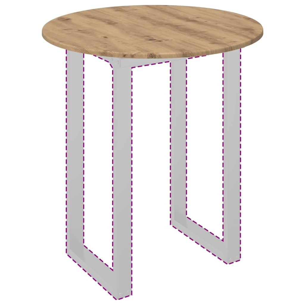 vidaXL Plateau de Table Ø 70 x 1,5 cm Rond Bois d'ingénierie