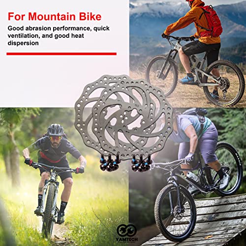 YAMTECH 2pcs Disc Brake Rotor 160mm with 12 Bolts Stainless Steel Bicycle Rotors Screws for Road Bike and Mountain Bike MTB BMX Bicycle Accessories - Image 2