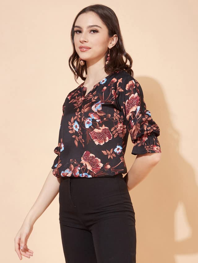 Image of Selvia Women's Floral Regular Fit Top