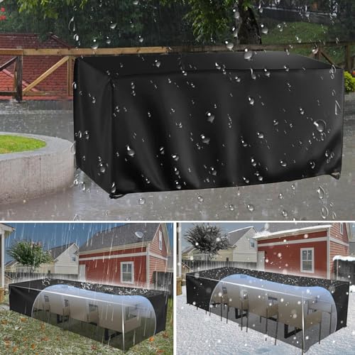 Housse de table rectangulaire HeavyDu bâche de protection pour terrasse et jardin
