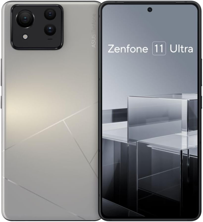 ASUS Zenfone 11 Ultra 5G Dual SIM 256GB 12GB RAM Factory Unlocked (GSM Only | No CDMA - not Compatible with Verizon/Sprint) Global Version – Misty Gray