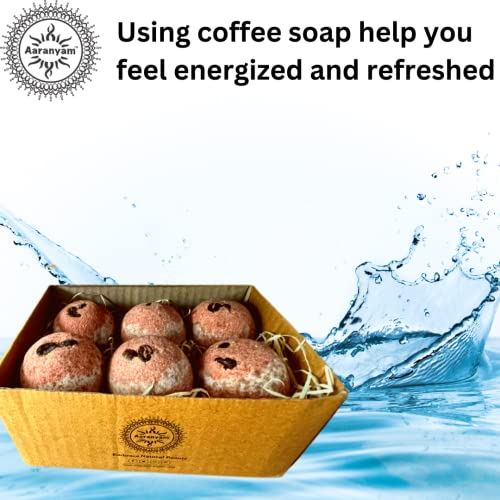 Image of Bath Bomb - Rose, Lavender, Pink Salt, Oats, Citurs |Refreshing hot water bath hydrating moisturizing enchanting Fizzy Aromatic Bath Bomb ( 75 g) each | Gift for women | Christams Party - Pack of 6 (coffee)