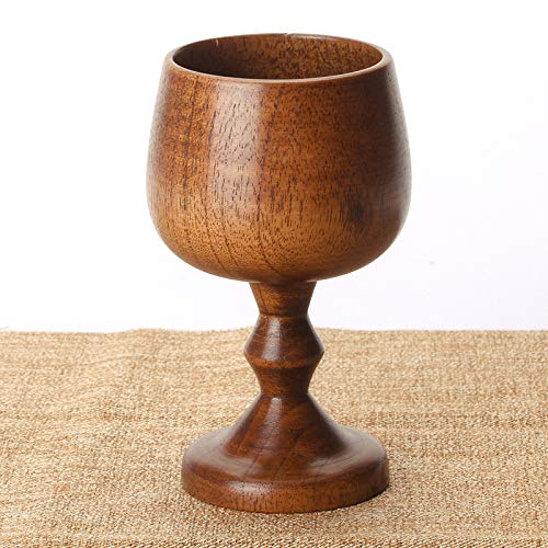 Wooden Goblet Cup,Wood Cup,Wooden Portable Cup milk Cup Coffee Mug Drinking Cup Camping Mug Tea Cup Beer Water