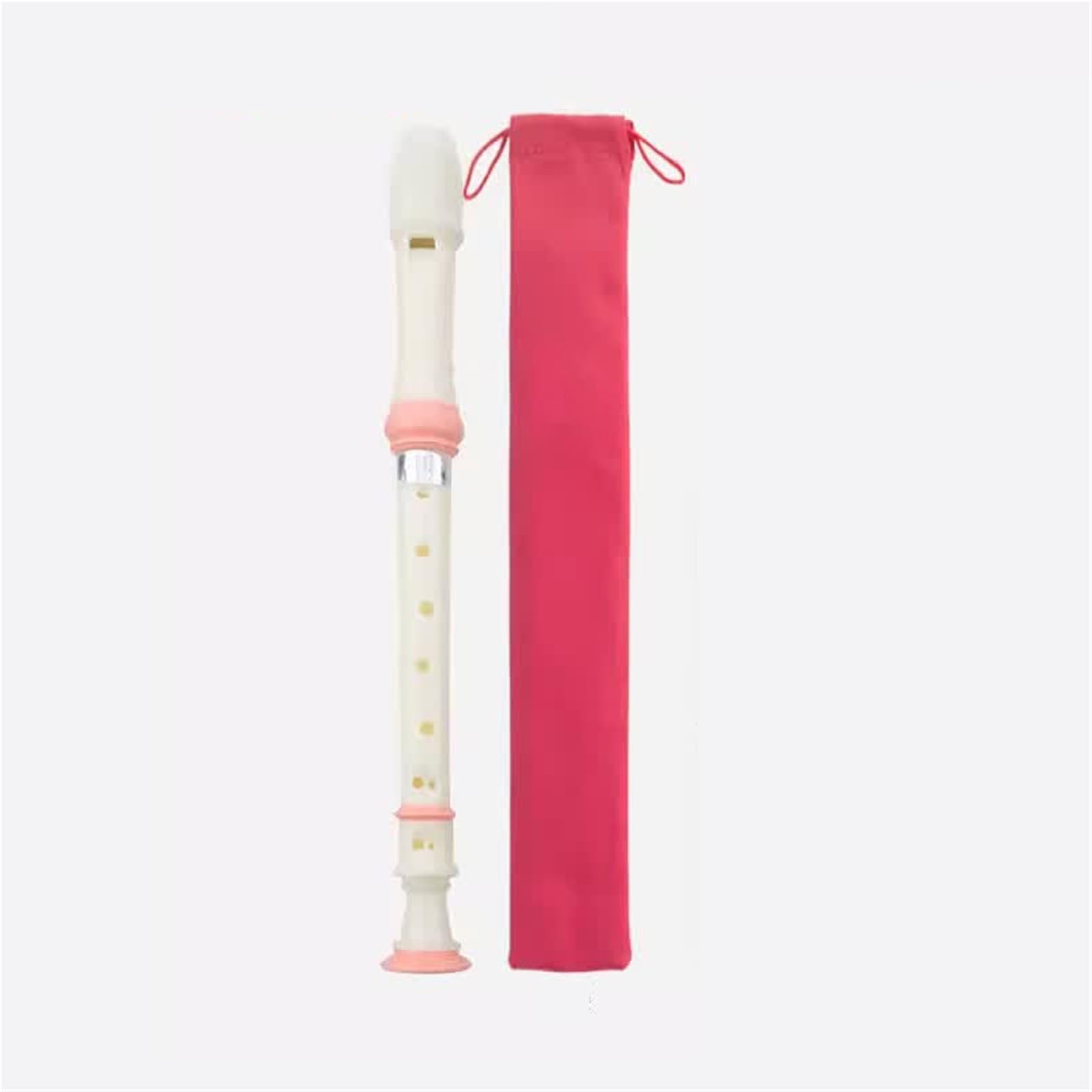 Flet Prosty Sopranowy 8-otworowy (palcowanie Angielskie) Profesjonalny Instrument Dęty Flety Proste Dla Początkujących(Pink)